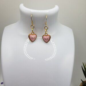 Hand Made Earrings  Metal Heart